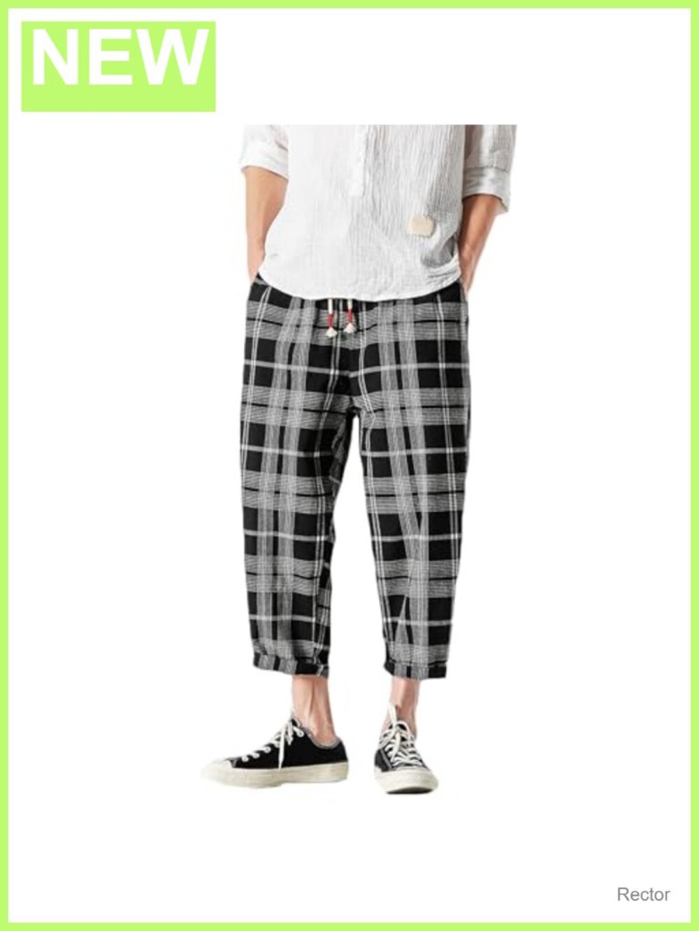Mens Harem Pants Cotton Wide Leg Capri Casual Streetwear Japanese Shorts